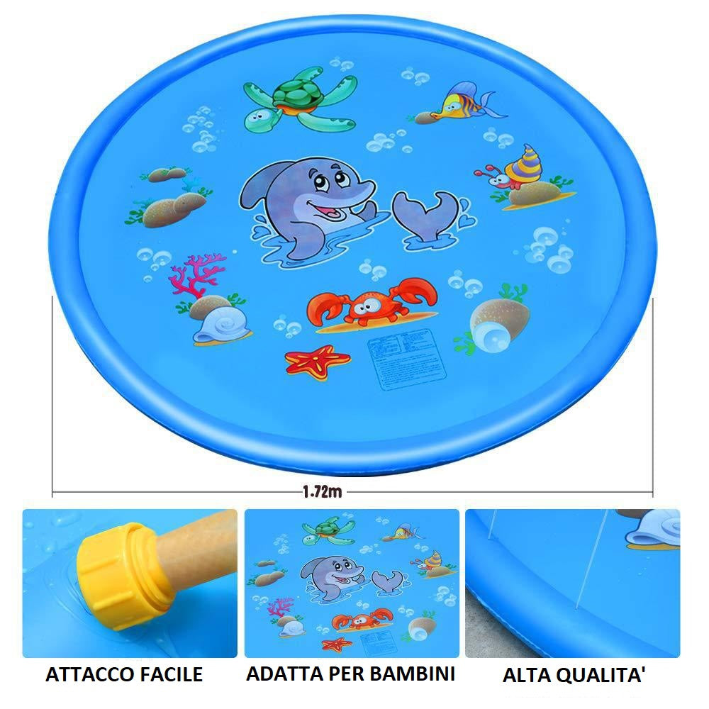 Tappeto Acqua Splash! Fresco divertimento per bambini e animali